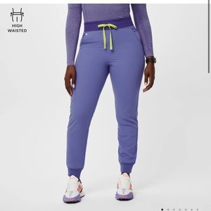 FIGS High Waisted Zamora Jogger Tall Scrub Pant Blueberry *Limited Edition Color